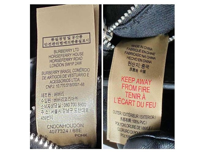 Bolsa Messenger Burberry em couro preto Check - vista 5