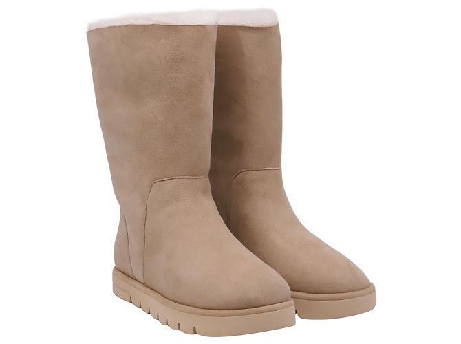 Stuart Weitzman Cozy Boot aus Wildleder in Tan - Ansicht 3