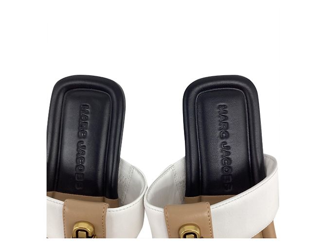 Marc Jacobs The Colorblock Dual T-Strap Sandals in Multicolor Leather - view 10