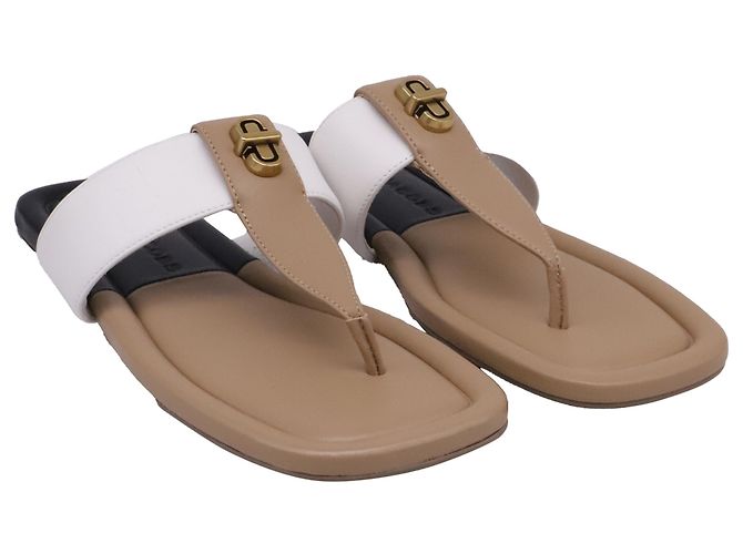 Marc Jacobs The Colorblock Dual T-Strap Sandals in Multicolor Leather - view 3