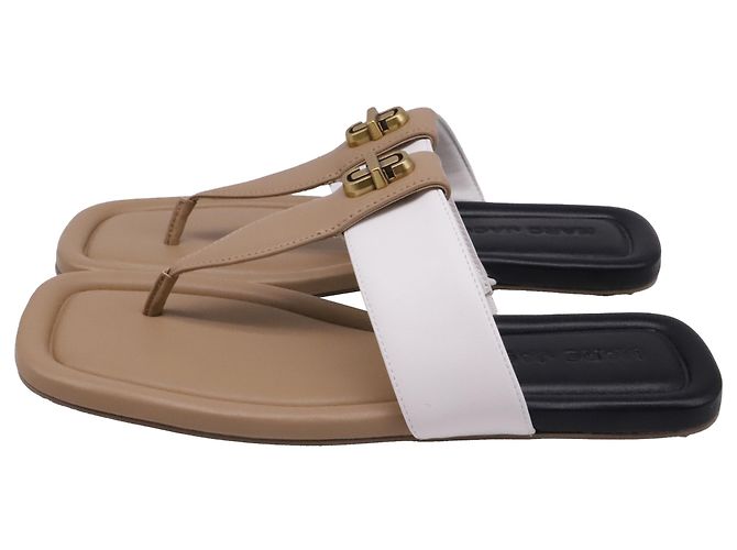 Marc Jacobs The Colorblock Dual T-Strap Sandals in Multicolor Leather - view 4