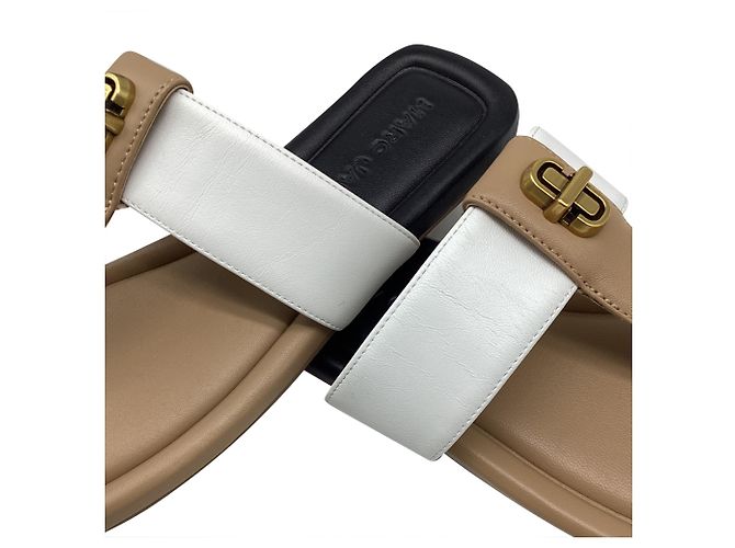 Marc Jacobs The Colorblock Dual T-Strap Sandals in Multicolor Leather - view 9
