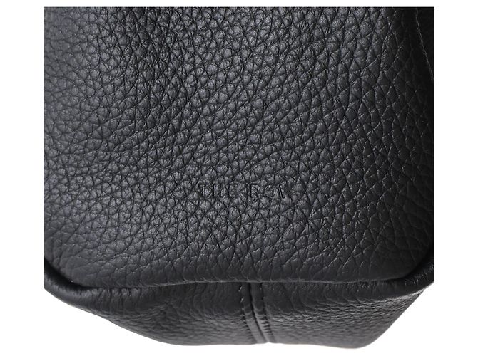 Borsa Bowling Astra in pelle nappa The Row Nera - vista 10