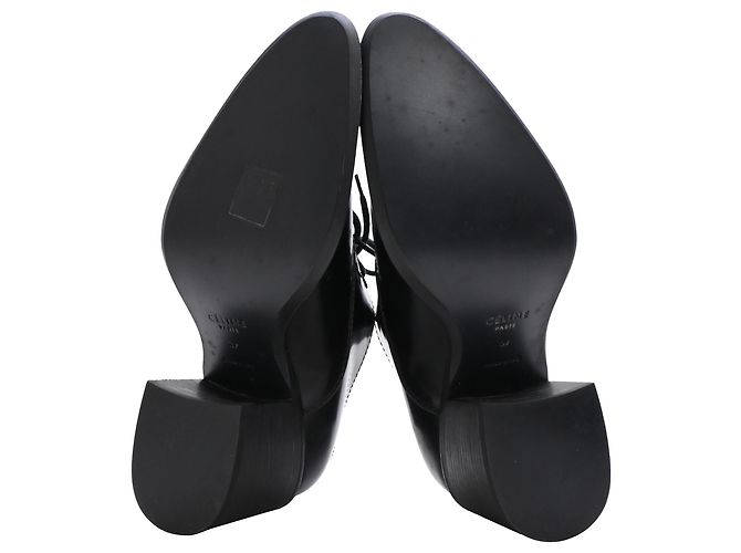 Edge Céline Escarpins Oxford à lacets Celine en cuir noir - vue 6