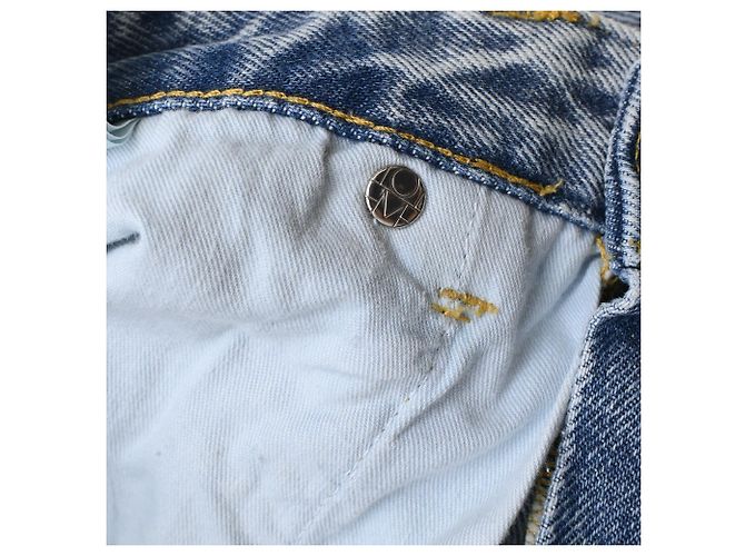 Falda midi de denim Totême en algodón azul - vista 13