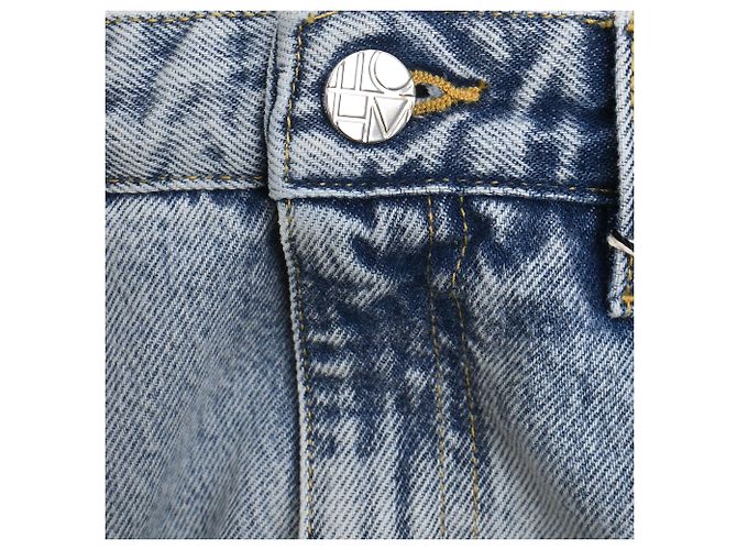 Falda midi de denim Totême en algodón azul - vista 14