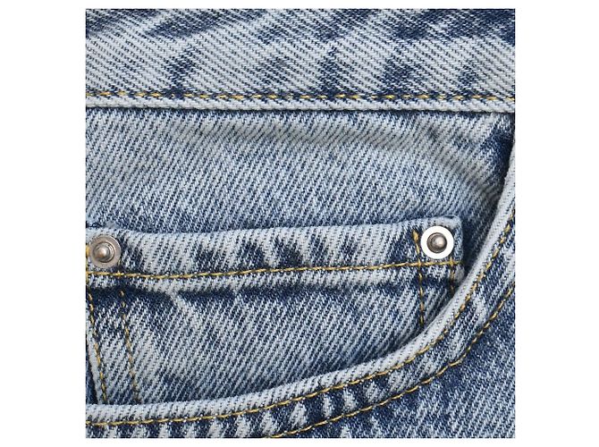 Falda midi de denim Totême en algodón azul - vista 15