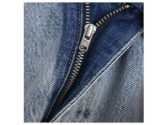 Falda midi de denim Totême en algodón azul - vista 16