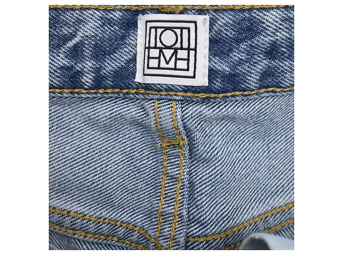 Falda midi de denim Totême en algodón azul - vista 4