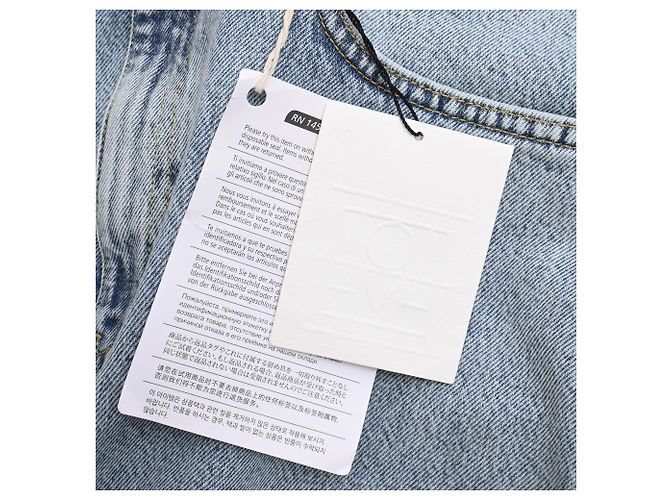 Falda midi de denim Totême en algodón azul - vista 5