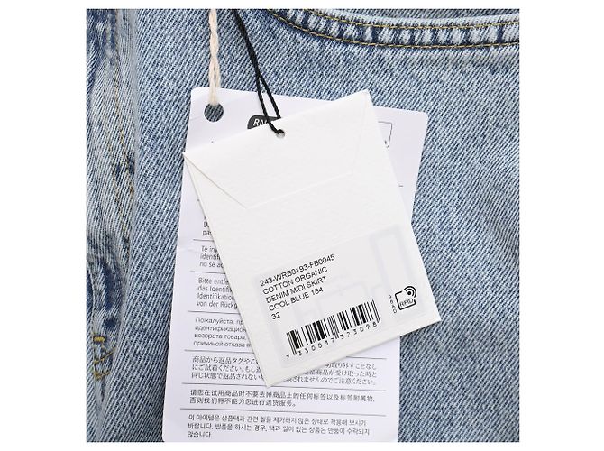 Falda midi de denim Totême en algodón azul - vista 6