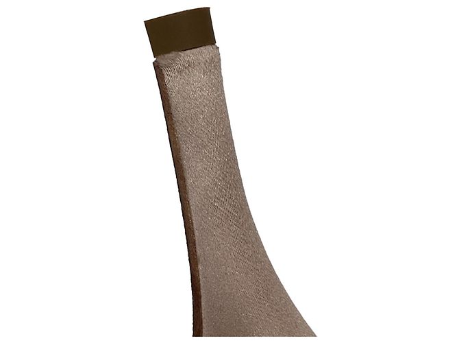 Rene Caovilla René Caovilla Slingback-Pumps aus bronzefarbenem Satin mit Kristallbesatz - Ansicht 8