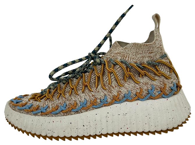 Chloé Nama Sock-Sneaker aus mehrfarbiger Baumwolle - Ansicht 6