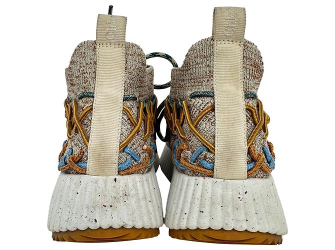 Chloé Nama Sock-Sneaker aus mehrfarbiger Baumwolle - Ansicht 8