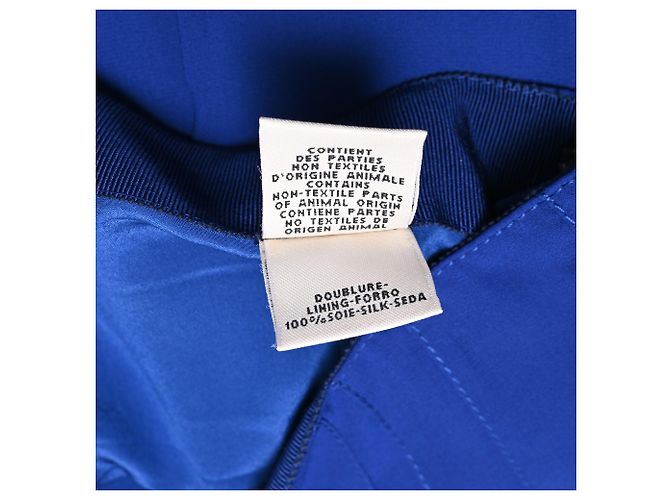 Hermès Plissierter Midi-Rock aus blauem Polyester - Ansicht 5