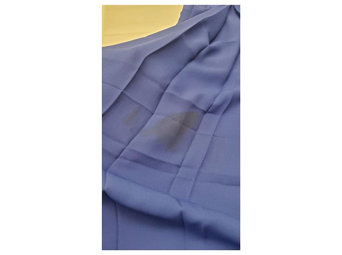 Hermès Plissierter Midi-Rock aus blauem Polyester - Ansicht 8
