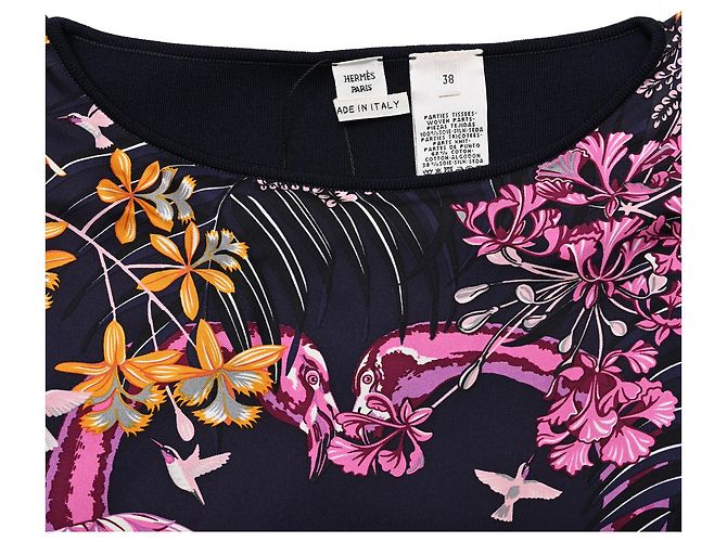 Abito midi stampato Hermès in seta multicolore - vista 4