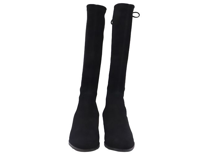 Stivali Under The Knee Stuart Weitzman in camoscio nero - vista 2