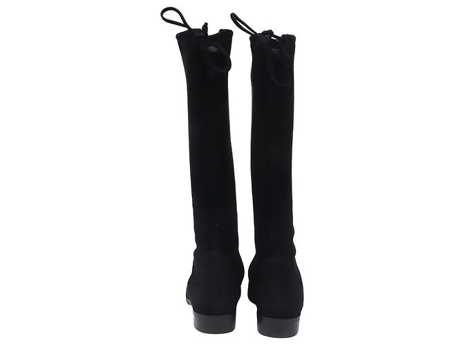 Stivali Under The Knee Stuart Weitzman in camoscio nero - vista 4