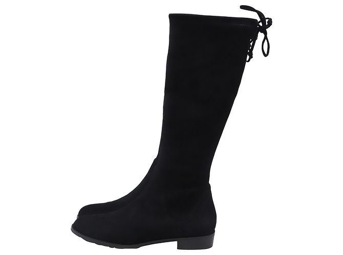 Stivali Under The Knee Stuart Weitzman in camoscio nero - vista 5