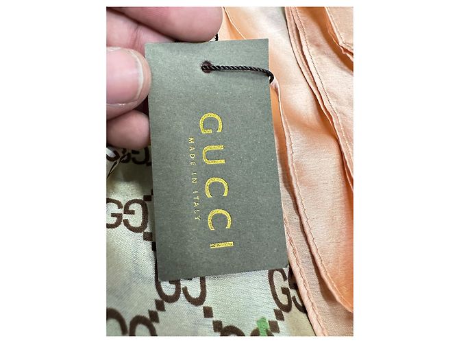 Sciarpa Gucci GG Blooms Print in seta multicolore - vista 10