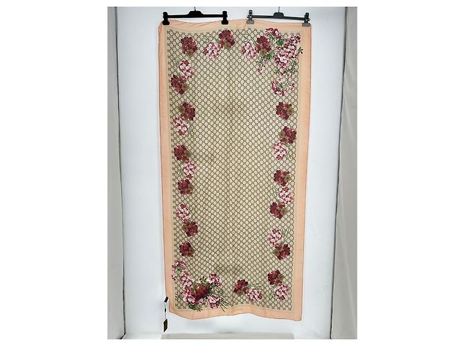 Sciarpa Gucci GG Blooms Print in seta multicolore - vista 6