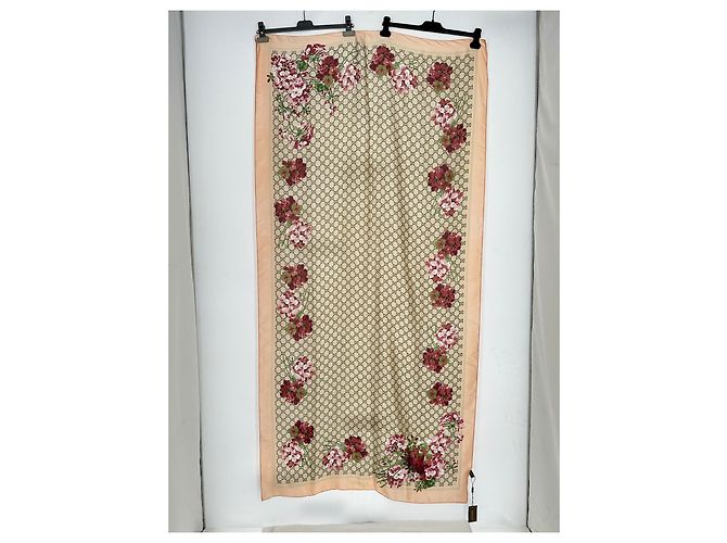 Sciarpa Gucci GG Blooms Print in seta multicolore - vista 7
