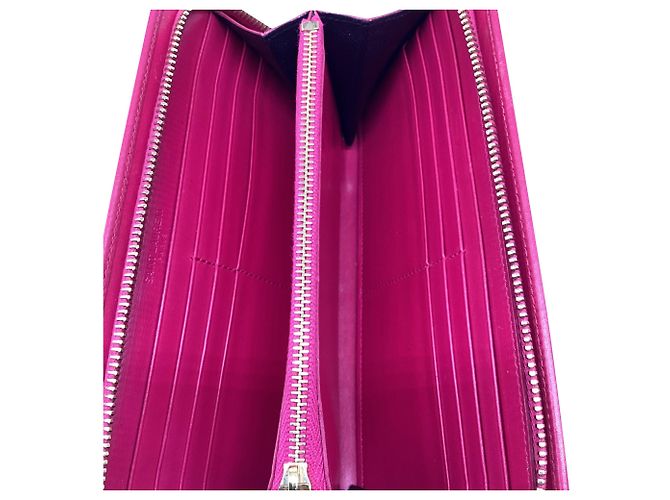 Autre Marque Portafoglio lungo con zip Saint Laurent in pelle rosa - vista 8