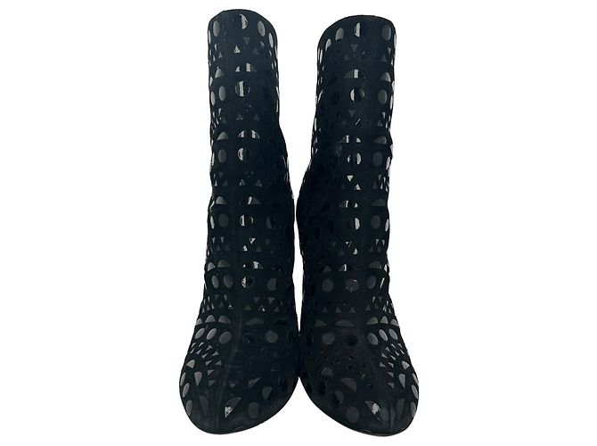 Alaïa Vienne Stiefel aus schwarzem Wildleder - Ansicht 2