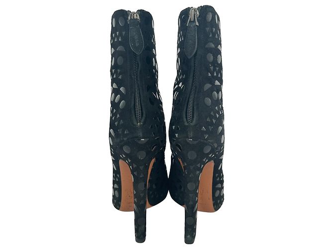Alaïa Vienne Stiefel aus schwarzem Wildleder - Ansicht 6