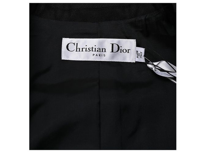 Blazer monopetto Dior in lana nera - vista 5