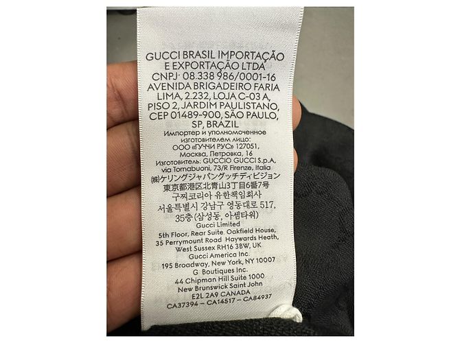 Gucci Web-Stripe Schal mit Fransen aus grauer Seide - Ansicht 7