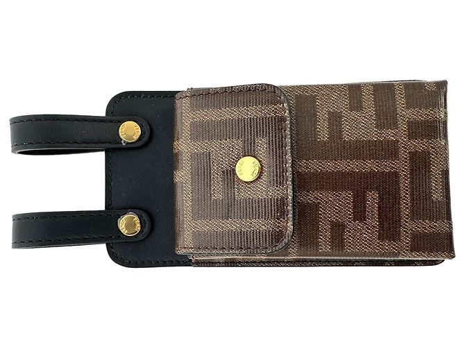 Fendi Monogram Utility Gürtel aus braunem Leder - Ansicht 13
