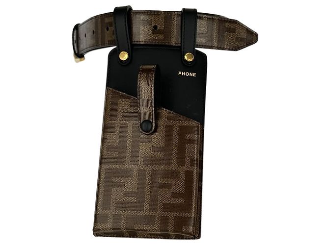 Fendi Monogram Utility Gürtel aus braunem Leder - Ansicht 23