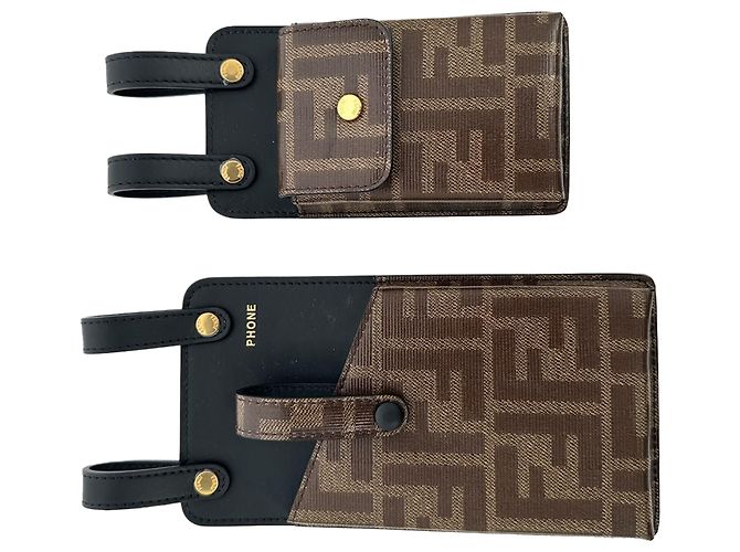 Fendi Monogram Utility Gürtel aus braunem Leder - Ansicht 9