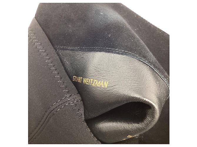 Botas acima do joelho Stuart Weitzman Gillian 60 em camurça preta - vista 10