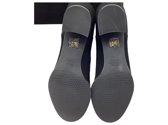 Botas acima do joelho Stuart Weitzman Gillian 60 em camurça preta - vista 12