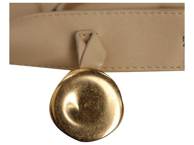 Borsa a tracolla Fold Intrecciato Bottega Veneta in pelle beige - vista 11