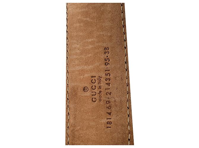 Gucci Interlocking G Plaque Gürtel aus schwarzem Leder - Ansicht 9