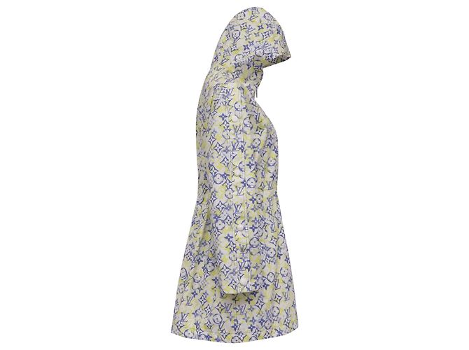 Giacca parka con cappuccio in cotone multicolore con stampa Monogram Louis Vuitton - vista 3