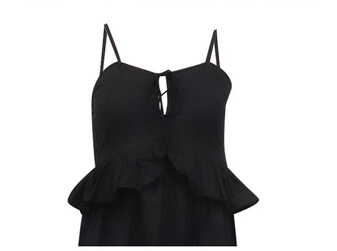 Autre Marque Vestido maxi Reyna Caroline Constas en algodón negro - vista 2