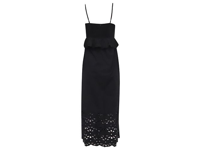 Autre Marque Vestido maxi Reyna Caroline Constas en algodón negro - vista 4