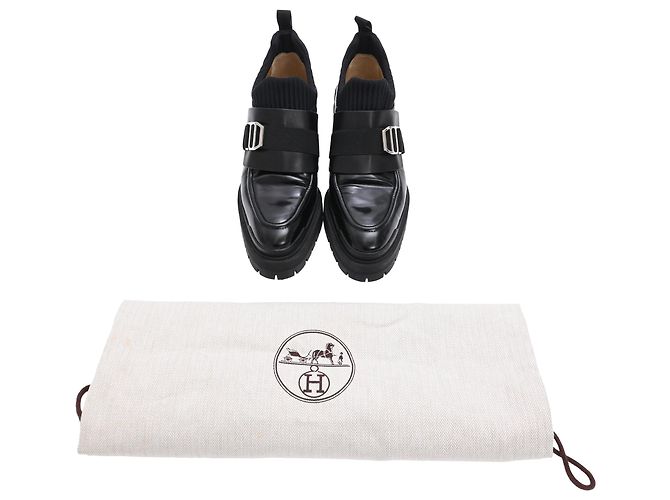 Botines Derby de Hermès en piel negra - vista 21