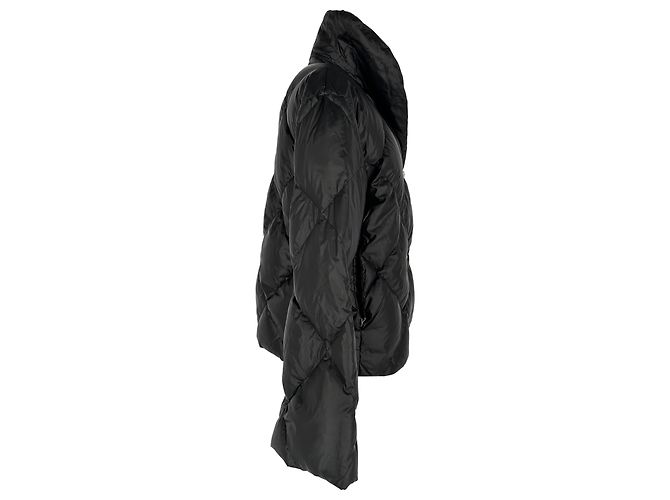 Chaqueta acolchada de doble botonadura Balmain en poliamida negra - vista 2