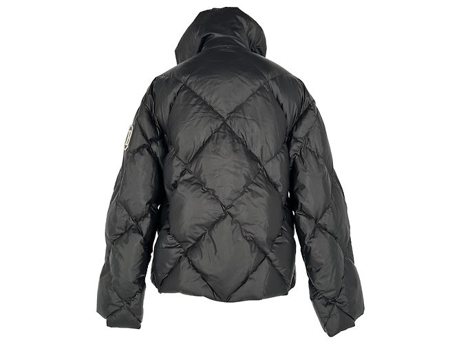 Chaqueta acolchada de doble botonadura Balmain en poliamida negra - vista 3
