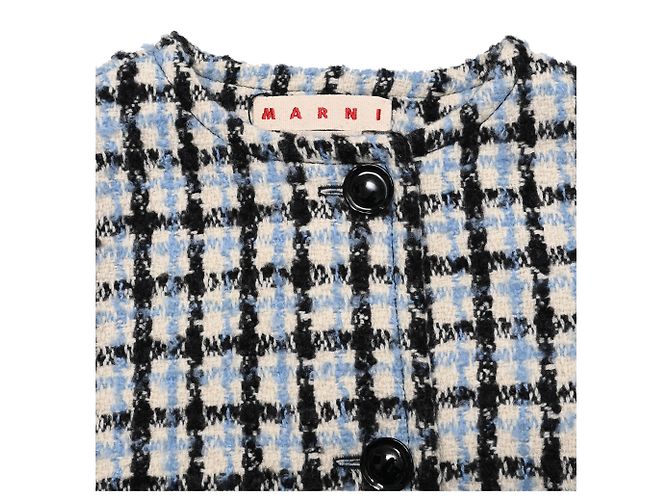 Marni Plaid Tweed Jacke aus mehrfarbiger Wolle - Ansicht 5