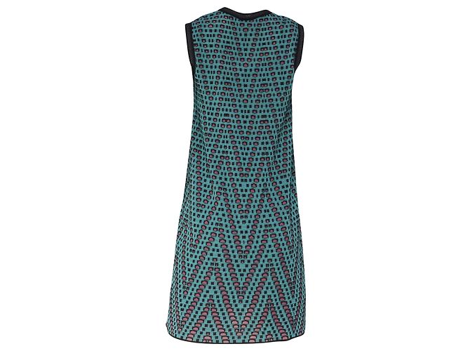 Mini abito a trapezio Missoni con motivo Chevron in cotone multicolore - vista 4