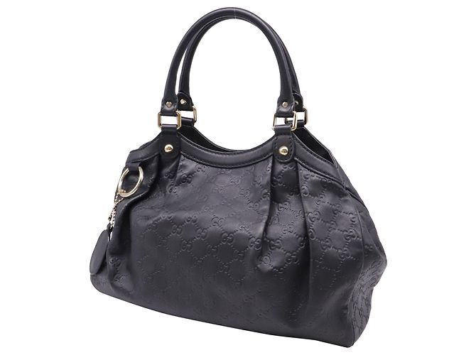 Saco Tote Gucci Sukey Medium em pele preta - vista 2