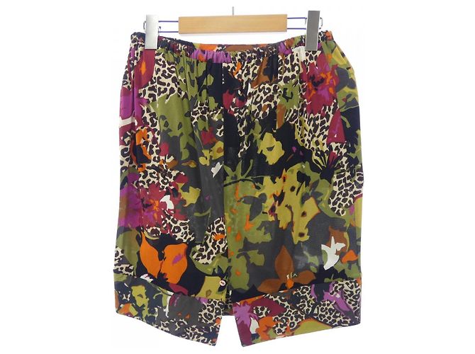Gonna Max Mara Leopardata Nero Marrone Verde - vista 2