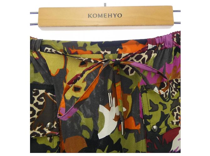 Gonna Max Mara Leopardata Nero Marrone Verde - vista 5